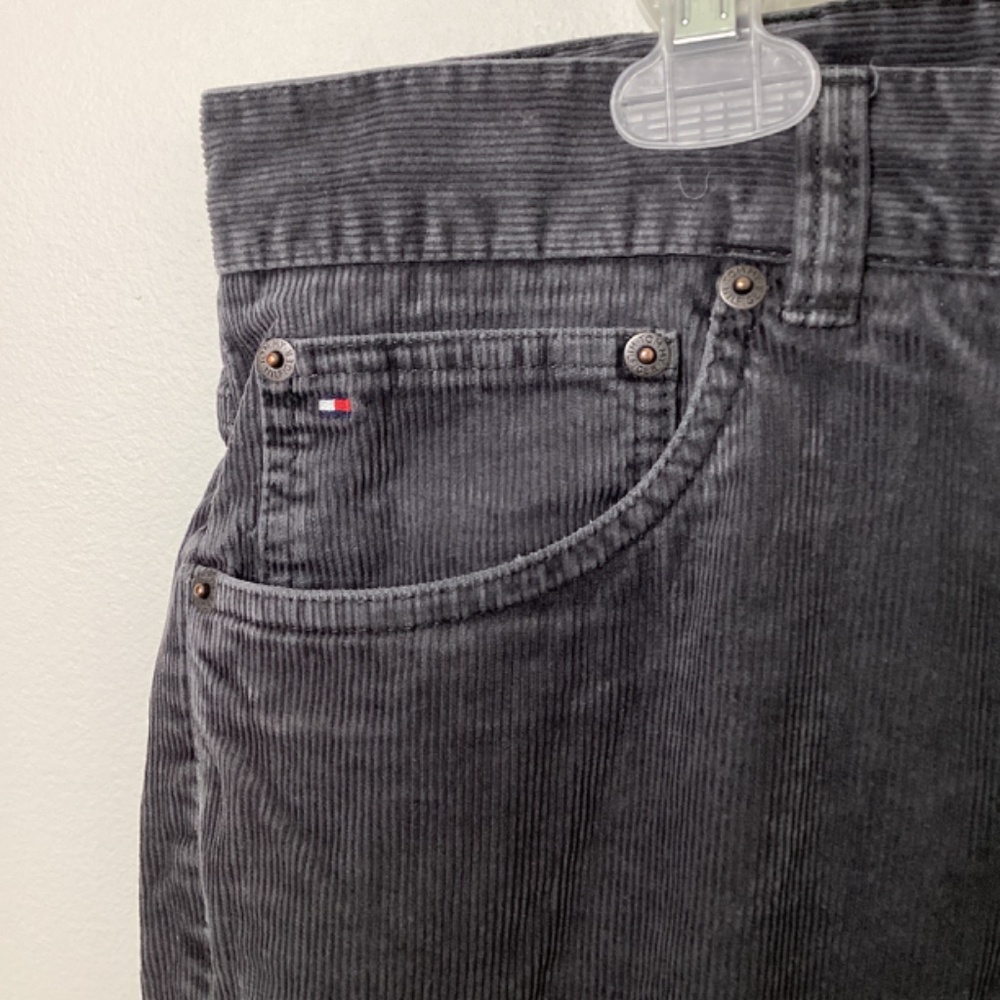 Vintage Tommy Hilfiger Corduroy Pants Gray Mens Size 40x32 Grey Gently used cond - Picture 2 of 12